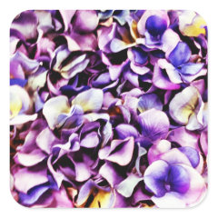 Beautiful Lavender Purple Hydrangea Flower Petals Sticker