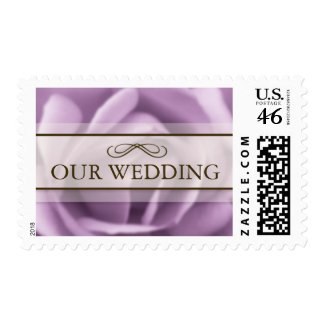 Beautiful Lavender Rose Our Wedding Postage stamp