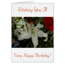Beautiful Lily birthday Card