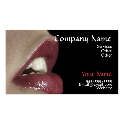 Beautiful Lips Business Card (front side)