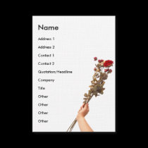 Beautiful Long Stem Red Roses In Hand profile cards