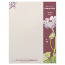 Beautiful Lotus Business Letterhead by daphne1024 Beautiful Lotus Business Letterhead
