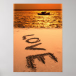 Beautiful Love and Beach Poster