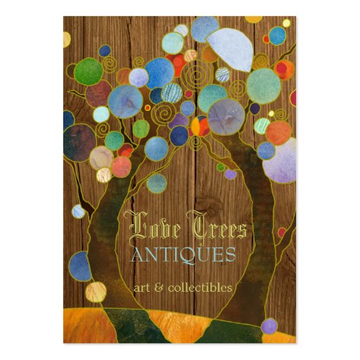 Beautiful Love Trees Antique Shop Business Cards