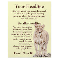 Beautiful Majestic Lioness Personalized Flyer