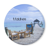 Beautiful Maldives Beach Magnet