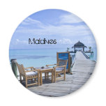 Beautiful Maldives Beach Magnet