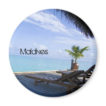 Beautiful Maldives Beach Magnet