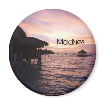 Beautiful Maldives Beach Magnet by hofred_us