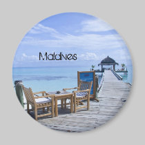 Beautiful Maldives Beach Magnet magnets