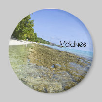 Beautiful Maldives Beach Magnet magnets