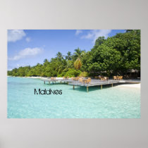 Beautiful Maldives Beach Poster Print