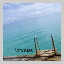 Beautiful Maldives Beach Poster Print posters