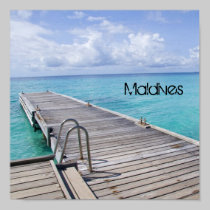 Beautiful Maldives Beach Print posters