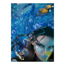 Beautiful Mara Mermaid Poster print