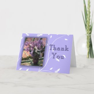 Beautiful Mary Cassat Lilacs Thank You Cards card