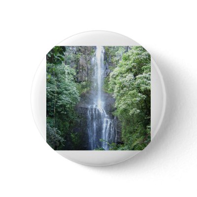 Beautiful Maui Waterfall Buttons by InspiredbySummer