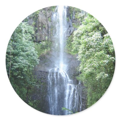 Beautiful Maui Waterfall Stickers by InspiredbySummer