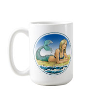 Beautiful mermaid by the sea mugs