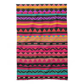 Beautiful Mexican Aztec Colorful Pattern Kitchen Towel