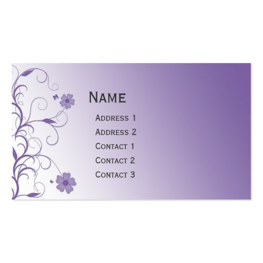 Beautiful modern floral design business card template (front side)