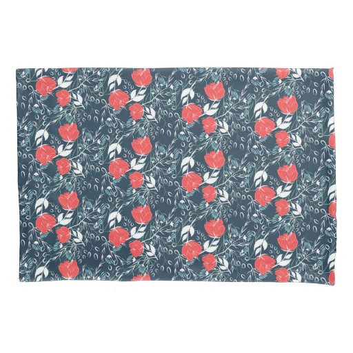Beautiful modern floral pattern pillow case Zazzle