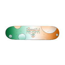 Beautiful Mom Ireland Flag Colors Pop Art Custom Skateboard