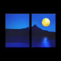 Beautiful Moon Rising canvas prints