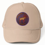 Beautiful Moose Medallion Park City Souvenir Trucker Hat