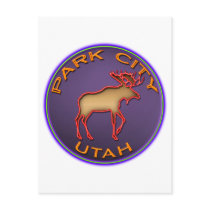 Beautiful Moose Medallion Park City Souvenir Post Cards