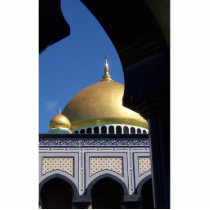 Beautiful Mosque With Gold Plated Dome Acrylic Cut Out
