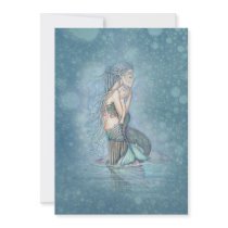 Beautiful Mother and Baby Mermaid Baby Shower invitations