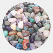 Beautiful Multicolor Stones Round Stickers