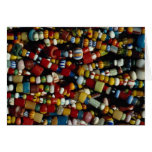 Beautiful Multicolored beads on strings Greeting Cards