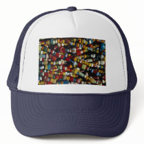 Beautiful Multicolored beads on strings Trucker Hat