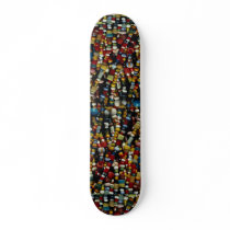 Beautiful Multicolored beads on strings Skate Deck