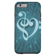 Beautiful music notes put together as a heart iPhone 6 case