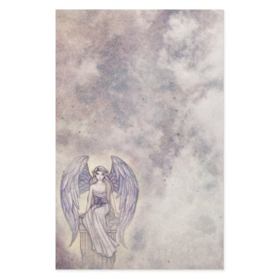 Beautiful Mystic Angel Stationary Personalized Stationery by robmolily