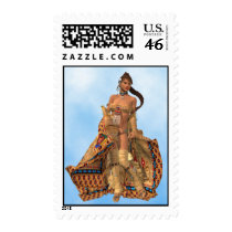 Beautiful Native American Indian Woman Stamp