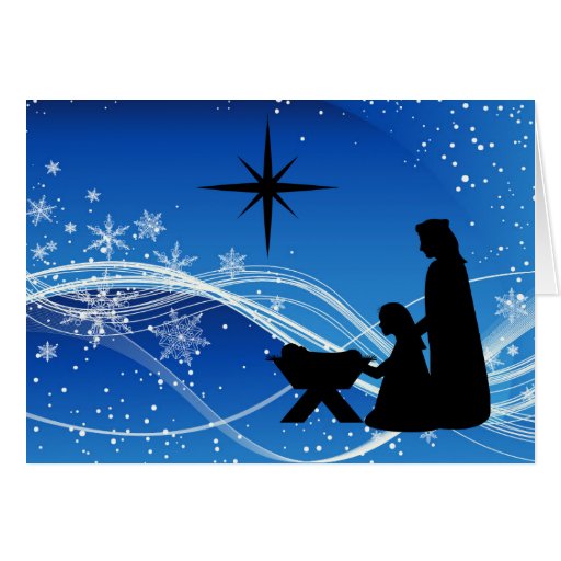 Nativity Scene Christmas Card Template