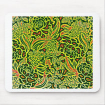 Beautiful Neon Bright Floral Design Pattern Mousepad