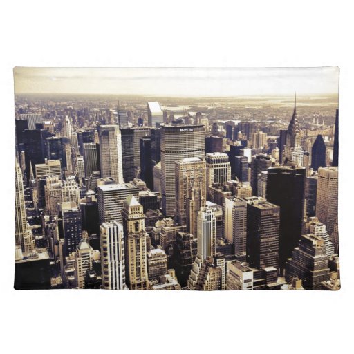 Beautiful New York City Skyscrapers Skyline Placemat