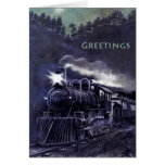 Beautiful Nighttime Train All-Occasion Notecard