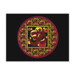 Beautiful Om Aum Symbol w/Circles and Squares Postcard