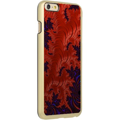 Beautiful Orange Blue Fractal Design Incipio Feather® Shine iPhone 6 Plus Case