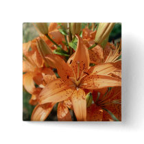 Beautiful Orange Flowers buttons