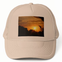 BEAUTIFUL ORANGE SUNSET TRUCKER HAT