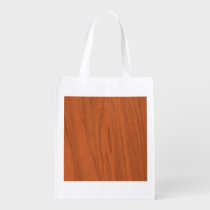 Beautiful Orange Wood Texture Grocery Bag at Zazzle