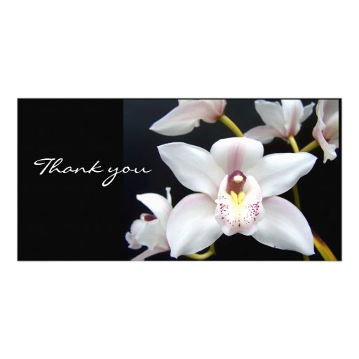 Beautiful Orchid thank you Photo Card | Zazzle