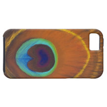 Beautiful original peacock feather hand painted iPhone 5 case